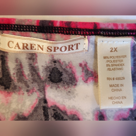 Caren Sport Strapless Dress in Pink and Black. SKU F12 - Picture 9 of 9